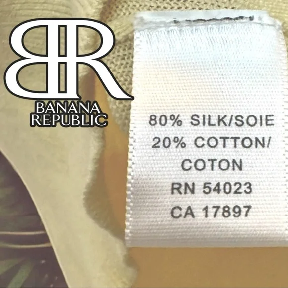 Silk Blend Knit Banana Republic Pale Yellow Sleeveless Sweater Vest Top - Picture 15 of 17